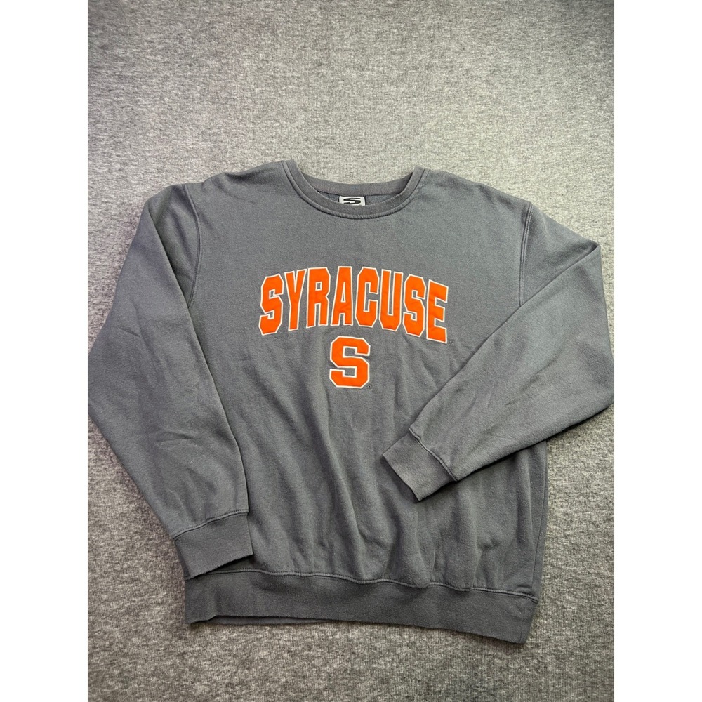 Stadium Athletics Syracuse University Sweatshirt Mens Large Gray Orange Crewneck - Picture 2 of 9